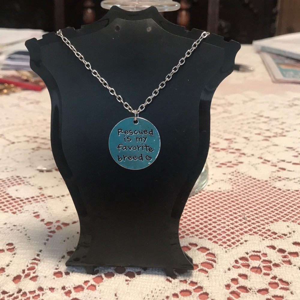 🆕Rescued is my favorite breed necklace